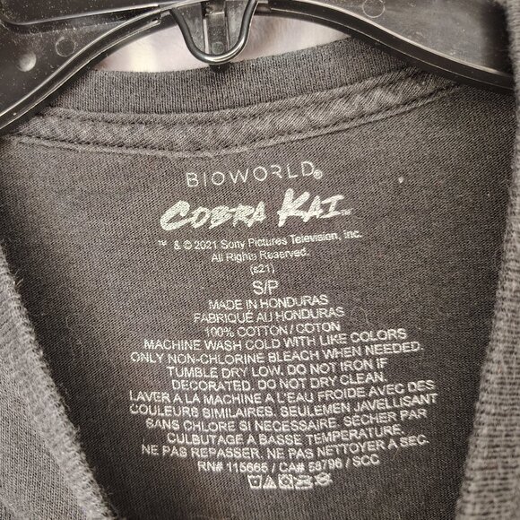 Cobra Kai Black T-Shirt 2021 100% Cotton T-Shirt Size Small - Picture 3 of 5